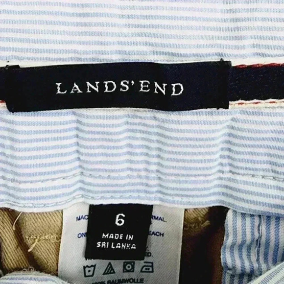 Lands' End Chino Women's‎ Cropped Pants Size 6 Beige 9476 - Picture 4 of 8